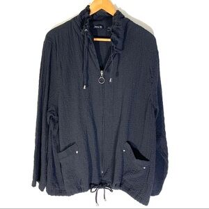 Joni B. Full Zip Black Athleisure Jacket